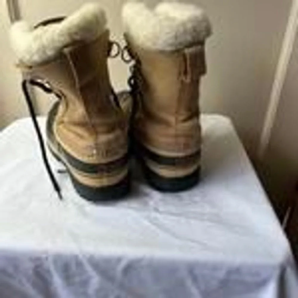 Sorel Caribou Mens Winter Snow Boots Waterproof Tan Black 8